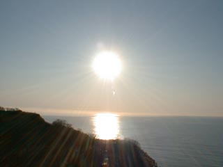 地球岬での朝日